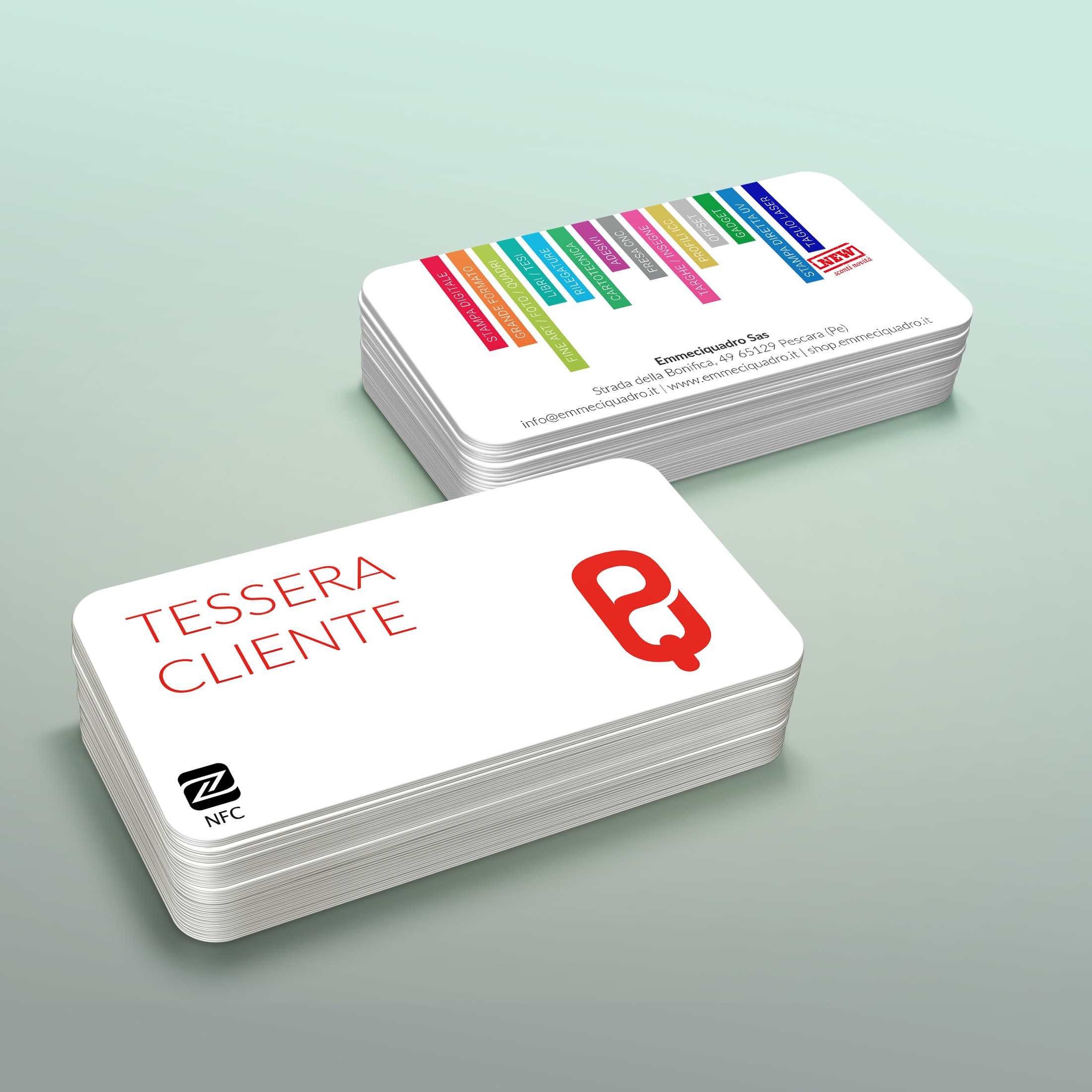 100 Tessere in PVC + personalizzazione